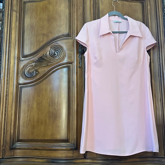 Amanda Uprichard NEW Walker Dress in Dusty Rose Light Pink Preppy Mini Dress - Picture 9 of 13